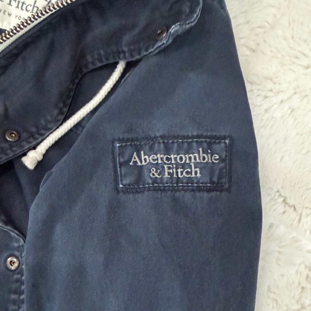 Abercrombie & Fitch Navy Hooded Men's Jacket,Size L. - Picture 17 of 17